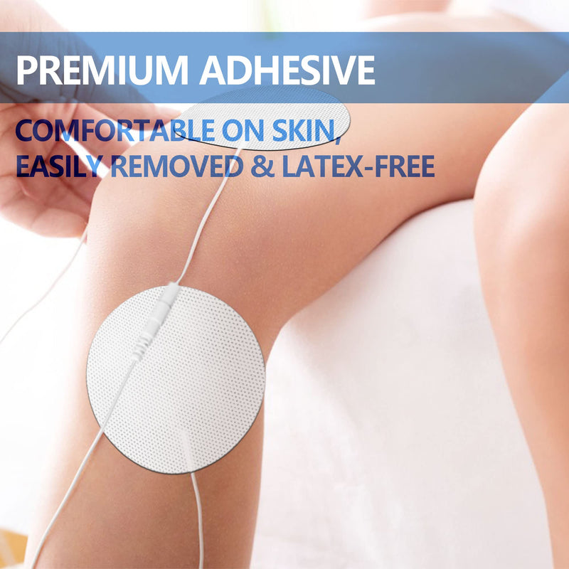 TENS Unit Pads 3" Round Electrodes - Compatible with Most TENS Machines, Replacement Pads Electrode Patches for Electrotherapy, 20 Count