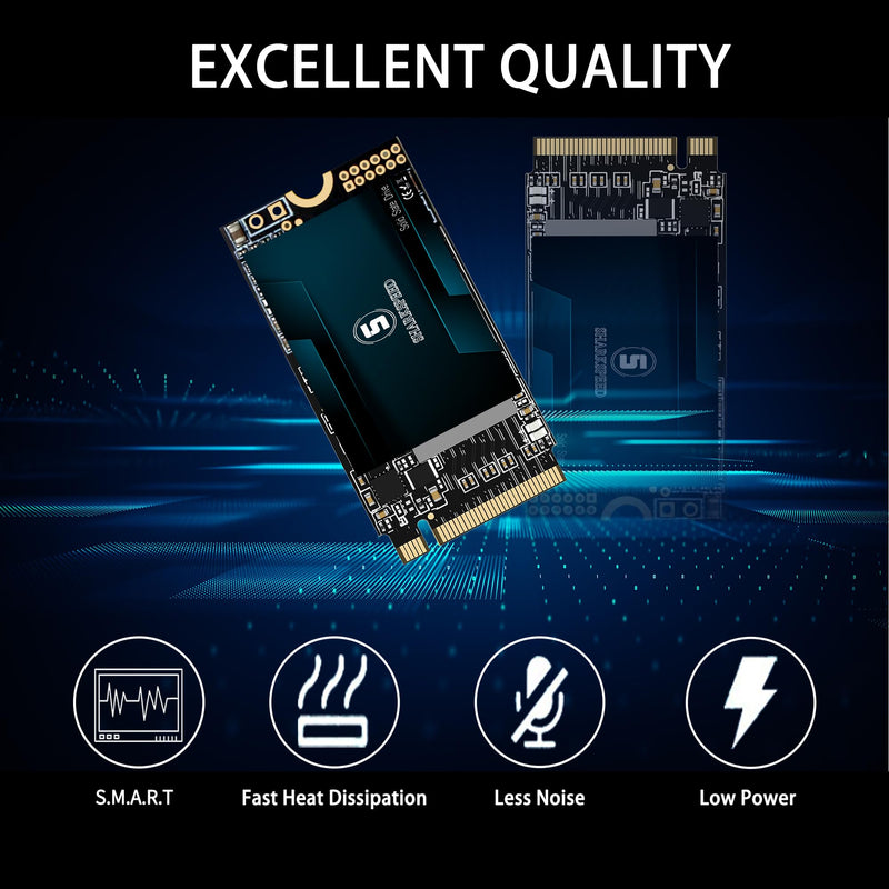SSD 128GB M.2 2242 NVMe PCIe Gen3.0x4 42mm | 3D NAND Internal Solid State Drive for Laptop Desktop Ultrabook