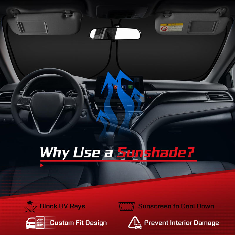 ARISMOTOR Windshield Sun Shade for Mazda CX-50 2023-2025 2026, Custom Fit Foldable Front Window Sunshade Sun Visor Protector, Block UV Rays Keep Your Car Cooler for Mazda CX-50 2023-2026