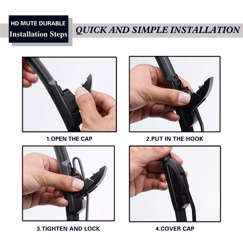 QUALITY 26in + 18in Premium All-Season Windshield Wiper Blades for Original Equipment Replacement(Set of 2) 26"+18"(Pair for Front Windshield)