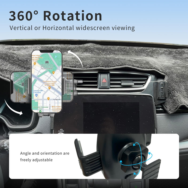 Car Phone Holder for 2017–2022 Honda CRV, 7/9-Inch Screen Dual Phone Mount, Does Not Block the Air Vent, One-Button Release Phone Holder, Honda CRV Accessories Clip holder