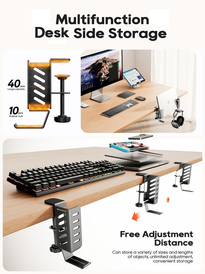 Laptop Holder Vertical, Laptop Stand for Desk Black
