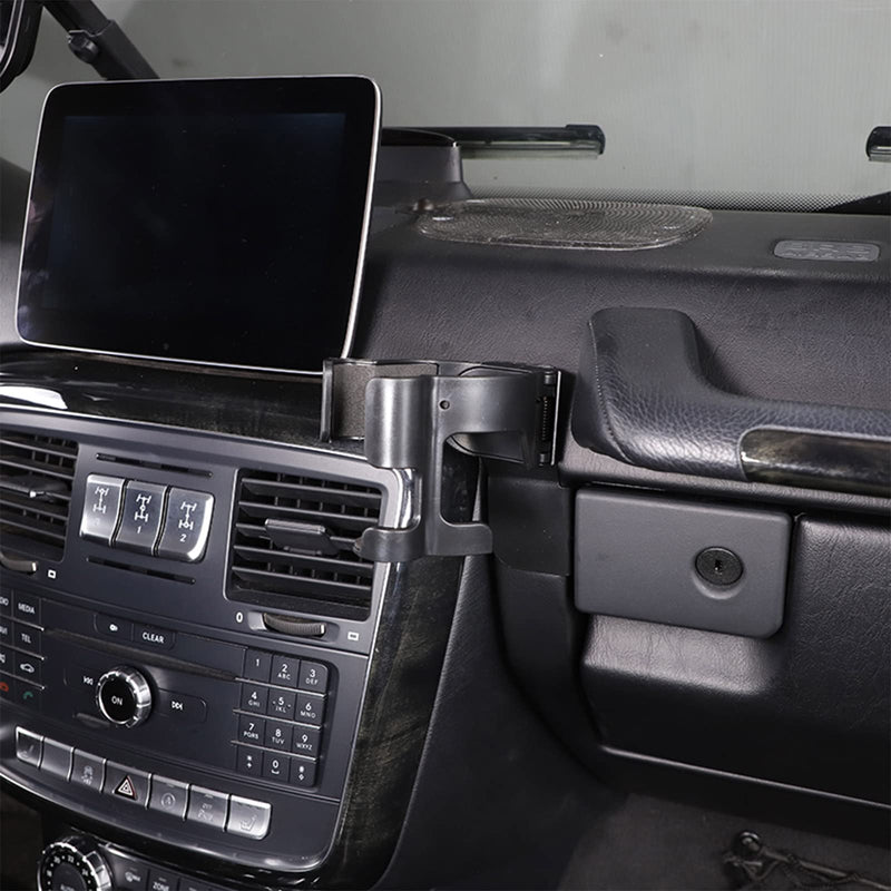 Car Multifunctional Phone Holder Compatible With 2007 2008 2009 2010 2011 2012 2013 2014 2015 2016 2017 2018 Mercedes Benz G-Class W463 G500 G550 G55 G63 G65 Phone Mount, Water cup holder (black) black