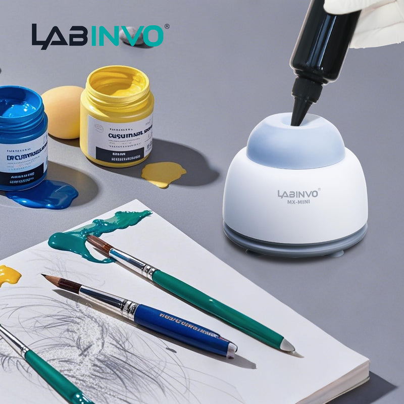 Mini Vortex Paint Mixer, Lab Vortex Shakers with Touch Function, Lab Vortexer for Gel Polish, Eyelash Adhesives and Test Tubes Vortex Mixing, IN-MXMN001