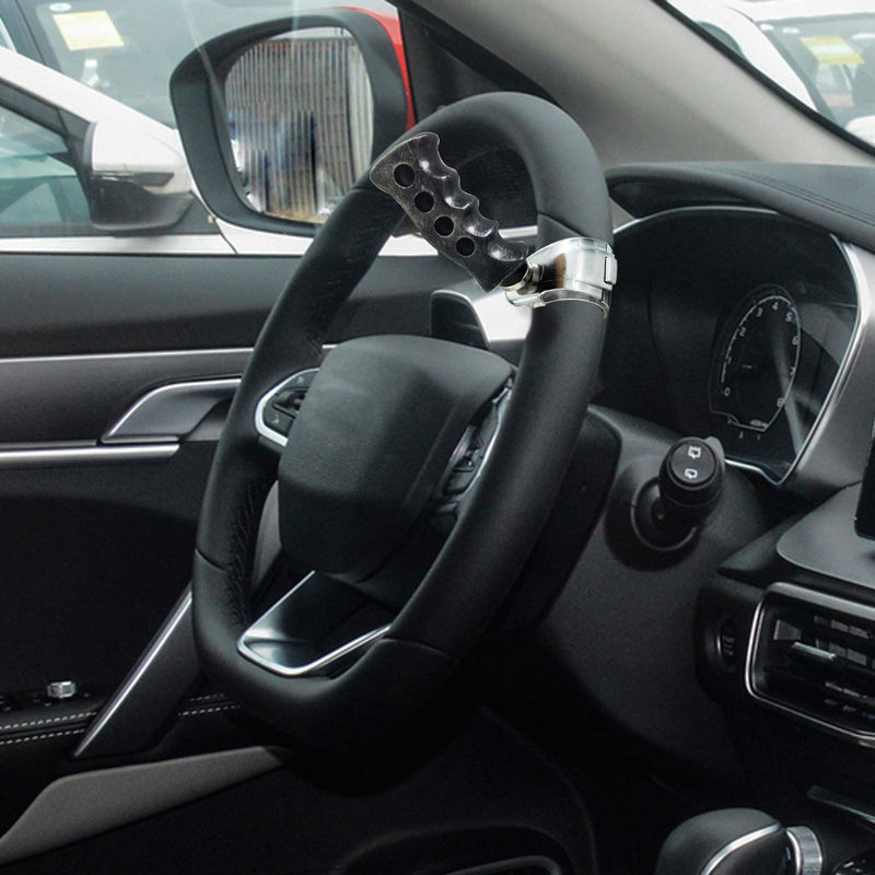 Arenbel Steering Wheel Assist Brody Knob, Titanium Grip Style Turning Suicide Spinner Booster Handle Fit Most Vehicles Cars Trucks Boats