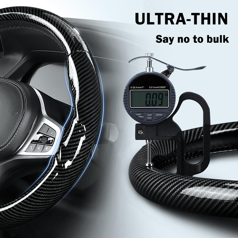 Steering Wheel Cover for BMW 3 4 Series(2021-2024) 5 Series(2020-2023) X5(2019-2020) X7(2020-2025) 328i 320i 330i 325i 528i 535i 530i M3 2 4 7 8 Series X3M X4 X6 XM M2 M4 M5 M8 Z4 i4, Glossy Black 2019BMW