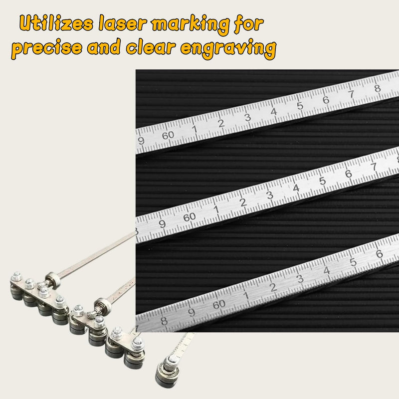 Positioning Calipers for Precise Measurements & Easy Wood Cutting Adjustable Stainless Steel Precision Cutting Guide,Positioning Calipers for Circular Saw & Hand Saw (Upgraded four-axis straight line) Upgraded four-axis straight line