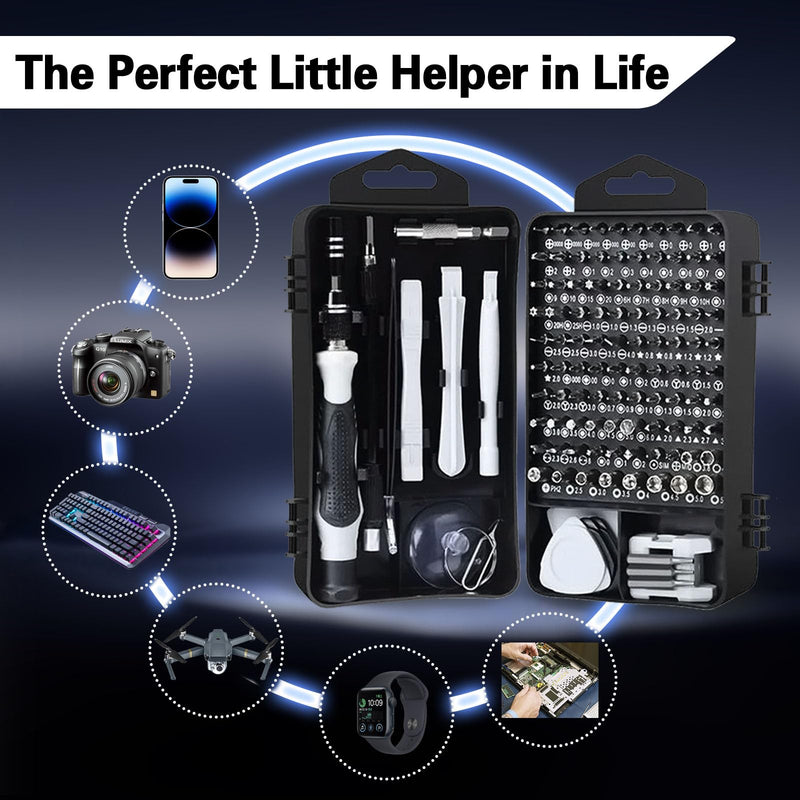 138 in 1 Precision Screwdriver Set, Professional Mini Magnetic Repair Tool Kit with Portable Case for Electronics, Smartphone, Computer, Laptop, Watch, PS5, PC, Camera & DIY Projects 138 IN 1 Precision Screwdriver Set