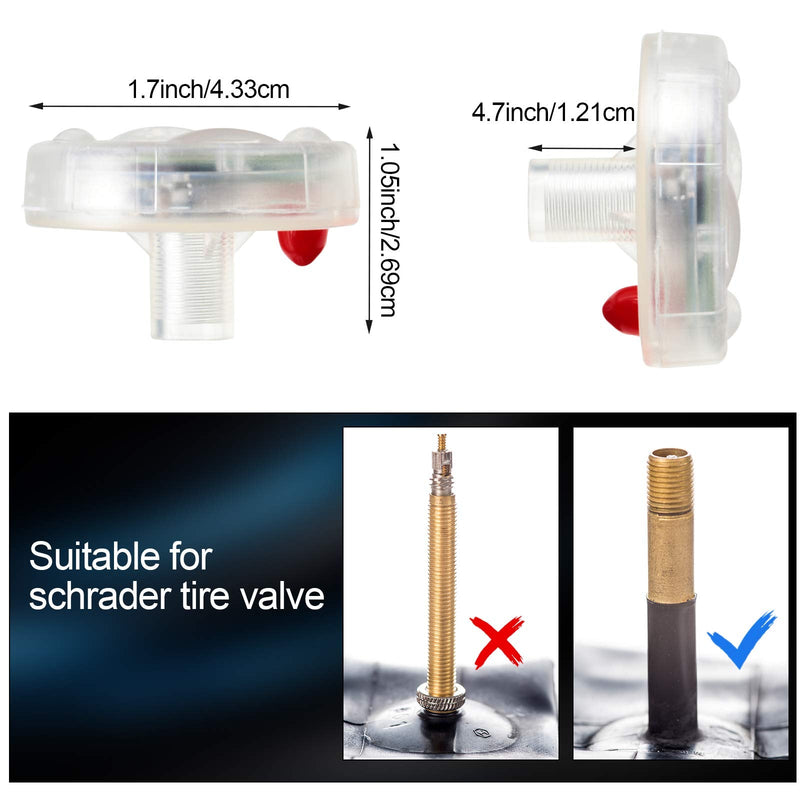Frienda 4 Pieces Solar LED Tire Wheel Valve Stem Lamp Cap Lights for Vehicles, Motorcycles, and Bicycles - Flashing Car Solar Energy Light