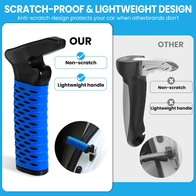 Car Door Handle for Elderly, Car Handle Assist Support Handle, Portable Elderly Assistance Mobility Aids for Getting Out of Car, Auto Grab Cane for Seniors and Handicapped, Blue 1 Pack