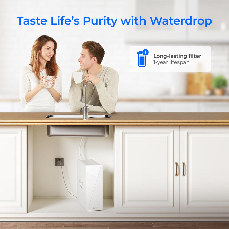 Waterdrop F1G Filter, Replacement for X8 & X8-PRO & X12-WCS & X12-Plus Reverse Osmosis System, [ NO Minerals Added ], 12-month Lifetime