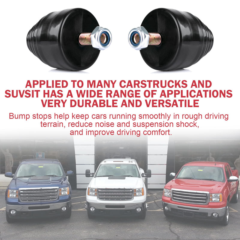 Suspension Bump Stop 9.9101G Black Universal Bump Stops Kit for Cars, Trucks and Off-Road Vehicles- Pack of 2