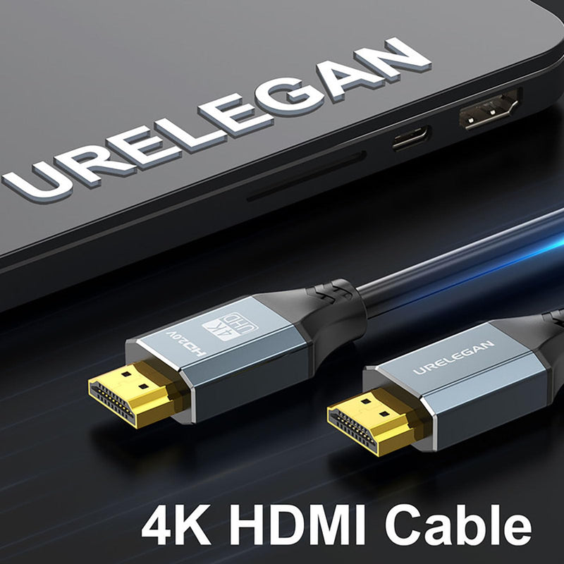 3 FT HDMI Cable 10-Pack, High Speed 4K HDMI 2.0 Cord Pack 3FT, HDMI Computer Monitor TV Cable 4K@60Hz, 2K@120Hz,1080P with Ethernet/ARC, 3D, HDCP 2.2-Compatible with Roku/LG/PS5/Xbox /Switch/Soundbar Grey