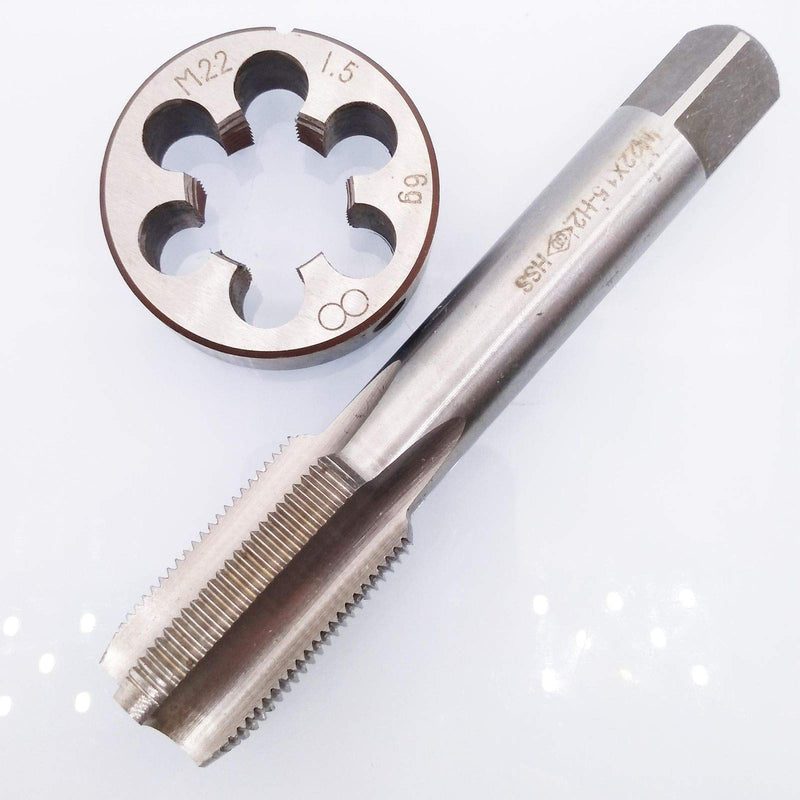 HSS M22 x 1.5mm Tap and M22 x 1.5mm Die Metric Thread Right Hand