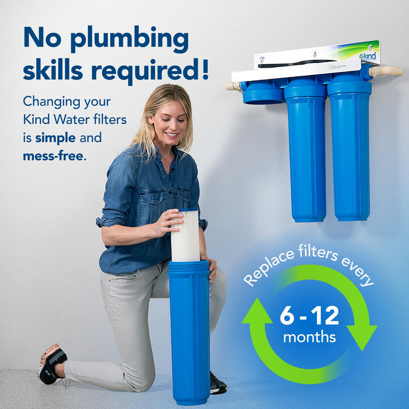Kind Water Systems Kind Water 5-Micron Sediment Filter Replacement – Kind & Evo E-1000/E-2000/E-3000 Whole House Systems – Includes O-Ring & Lubrication – 6–12 Month Filter