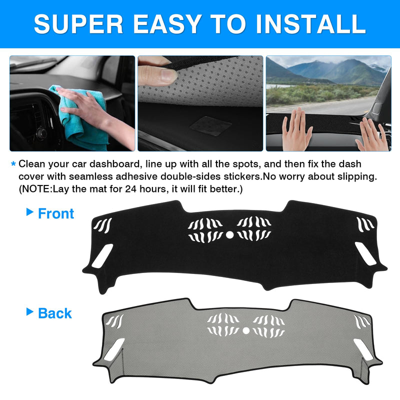 Autorder Dashboard Cover Mat for Kia Sorento 2021-2025 2026 Accessories Dash Cover Upgrade Flannel Dash Mat Sunshade Glare UV Rays Protector(Only fit for12.3-inch Navigation) 2021-2026 Kia Sorento fit for 12.3-inch Screen