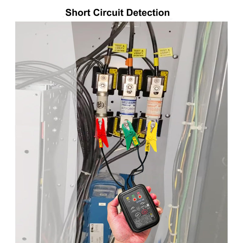 Professional Grade Non-Contact 3 Phase Sequence Tester - 70-600V AC | Phase Rotation & Live Wire Detector | Electrician Tool Kit Essential, 20" Clamps Live Wire & Circuit Break Detector