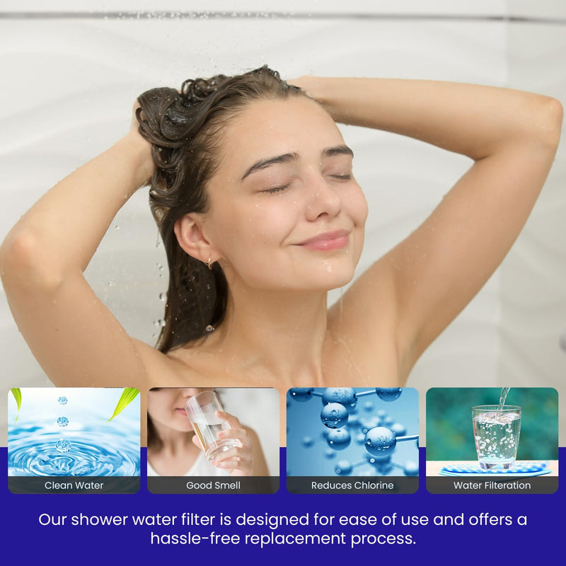 Crystal Quest Shower Filter Replacement Cartridge - Removes Chlorine and Contaminants for Cleaner Water - Durable Eco-Friendly BPA-Free Design - Built in the USA - Fits Crystal Quest Shower Filters Pack of 1