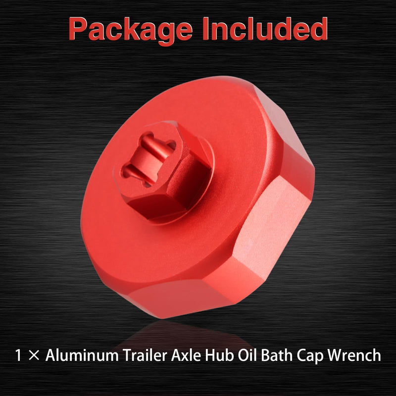 Aluminum Trailer Axle Hub Oil Bath Cap Wrench Compatible with Dexter 9K 10K General Duty Axle Fits Drum Number 8-415 (After July 2009), 8-430 (After April 2013) For 9K/10K Axle