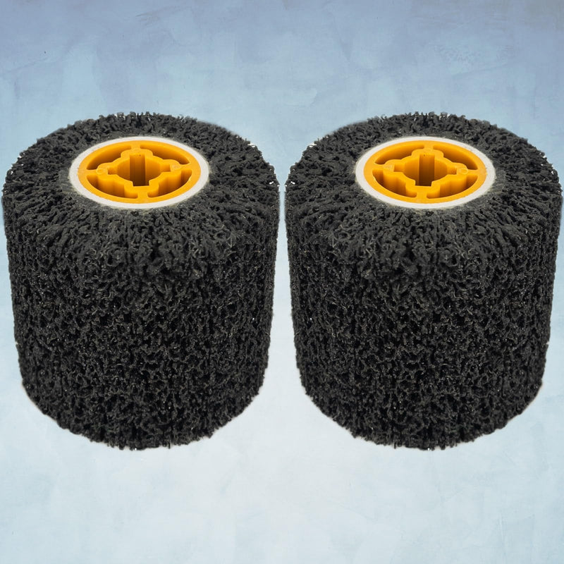 JONAS C 2 Pcs 4.5" x 4" 40 Grit Surface Conditioning Drum | Cleaning & Stripping Drum, Burnishing Wheel, Surface Preparation Drum for Metal and Wood