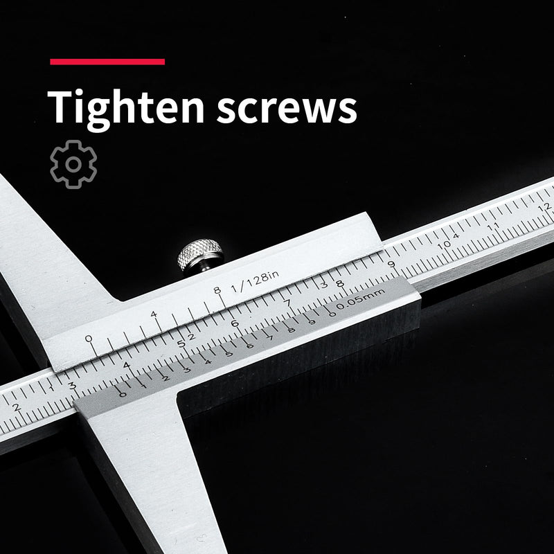 0-200mm Depth Vernier Caliper Micrometer Measuring Tool, 0.02mm Resolution,Carbonsteel Caliper Measuring Tool, DRINYOUNG (0-200/128in Depth Caliper) 0-200mm/8" (Depth Caliper)