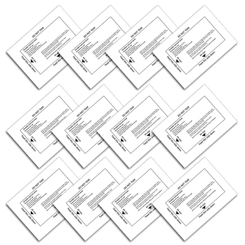 Paper Shredder Lubricant Sheets, Paper Shredder Sharpening & Lubricating Sheets (12PCS) 12PCS