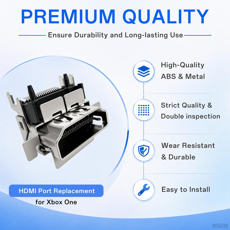 2PCS HDMI Port Replacement for Xbox ONE S Console High-Definition | Hdmi Port Socket Jack Interface Connector Repair Plug for Fix No Signal, Loose or Damaged Part with Tool Kit
