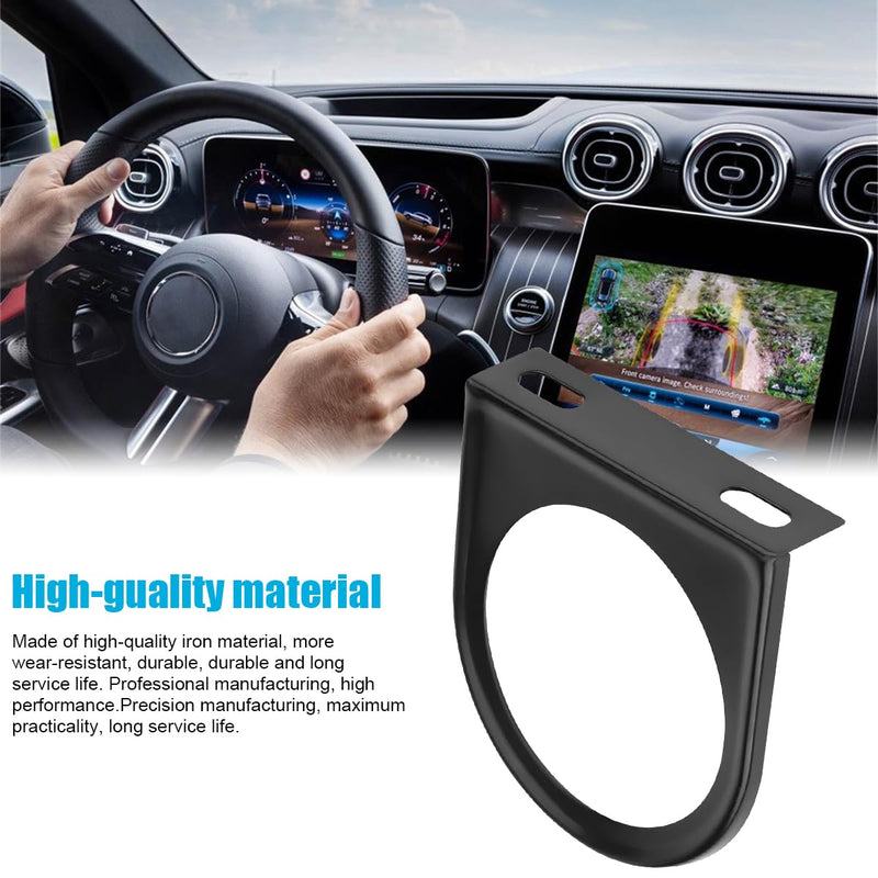 3PCS Car Gauge Mounting Panel, 2 Inch Vehicle Gauge Mounting Bracket with Single Hole, Auto Gauge Pillar Mount Pod Holder for Dashboard, Universal for SUV, Sedan, Truck (Black) Black