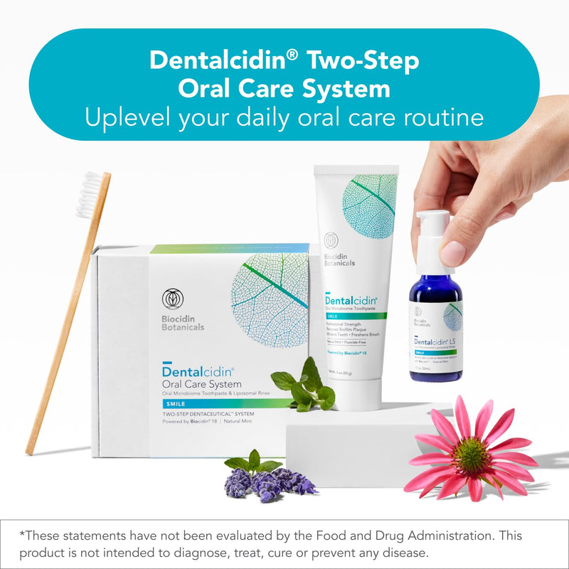 Biocidin Dentalcidin Whitening Toothpaste - Mint Fluoride Free Toothpaste for Sensitive Teeth - 18 Botanical Blend - Promote a Healthy Oral Microbiome, Plaque Removal, Gum Health - Plant Based (3 oz) Dentalcidin Toothpaste