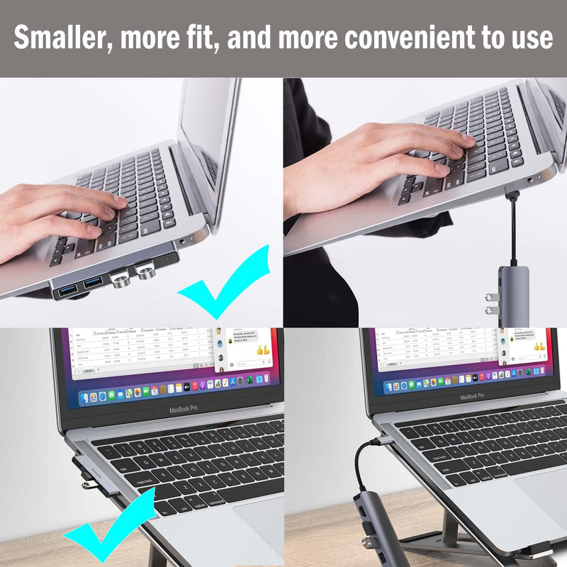 USB Hub 2Pack, Fidioto 4 Port USB Hub(1 * 3.0 Hub, 3 * 2.0 Hub), Networking Hubs for Laptop, iMac Pro, MacBook Air, Mac mini/Pro, Surface Pro, Notebook PC, USB Flash Drives and Mobile HDD Etc. 4in1- 2pcs Left-Black