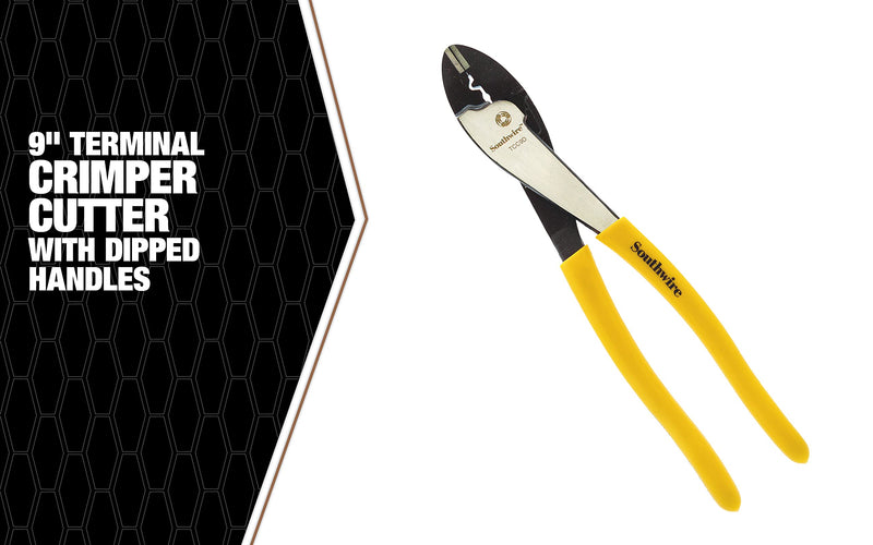 Southwire TCC9D 9-Inch Terminal Crimper/Cutter with Dipped Handles One Size