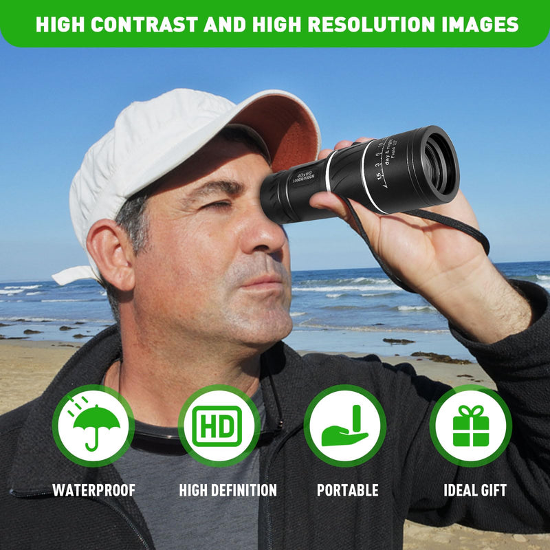  [AUSTRALIA] - Monocular Telescope, Upgrade 40 x 60 Portable Telescope, Monoculars for Adults High Powered, Suit Stargazing, Hunting, Bird Watching, Hiking Travel, Camping, Black