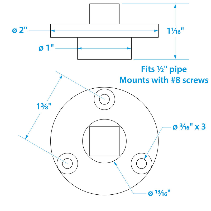 Seachoice Garboard Drain Plug, Stainless Steel, Fits 1/2 In. Pipe, Includes Flange and Plug