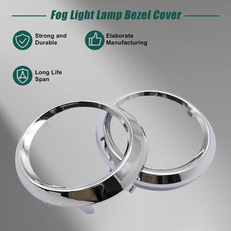 FZJDSD 1 Pair Fog Light Lamp Bezel Cover 52713-08020 52712-08020 Compatible with Toyota Sienna SE 2011 2012 2013 2014 2015 2016 2017 Fog Light Lamp Bezel Cover Chrome Trim Rings # TO1038150 TO1039150