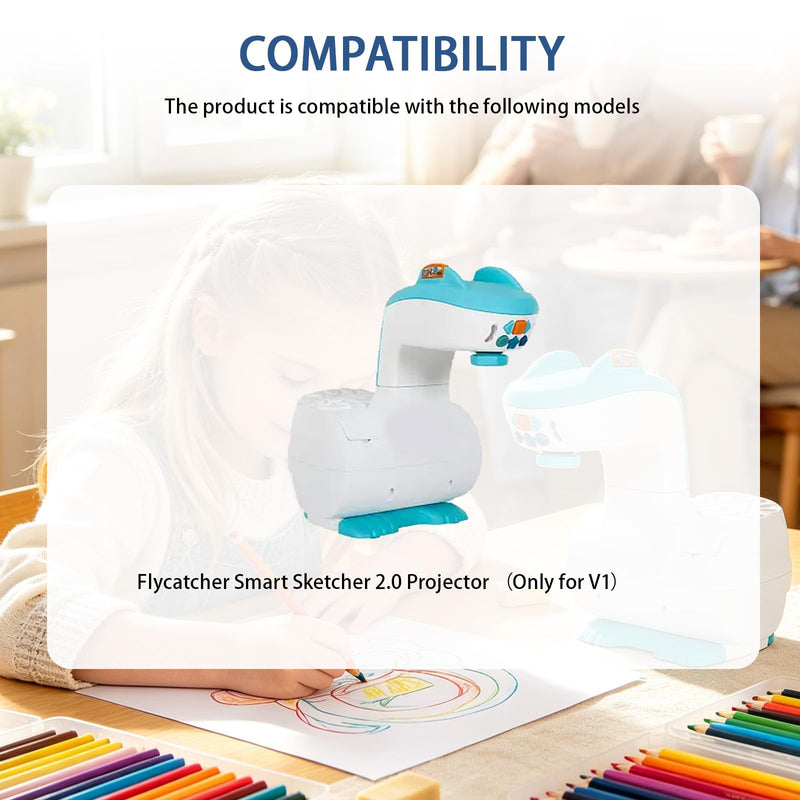 Power Cord Compatible with Flycatcher Smart Sketcher 2.0 Drawing Projector | Only for V1,Charger for Drawing and Tracing Robot Projector for Kids