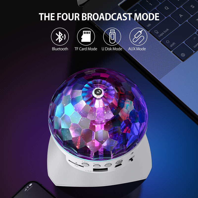 Disco Ball Home Party Light Show Speaker white