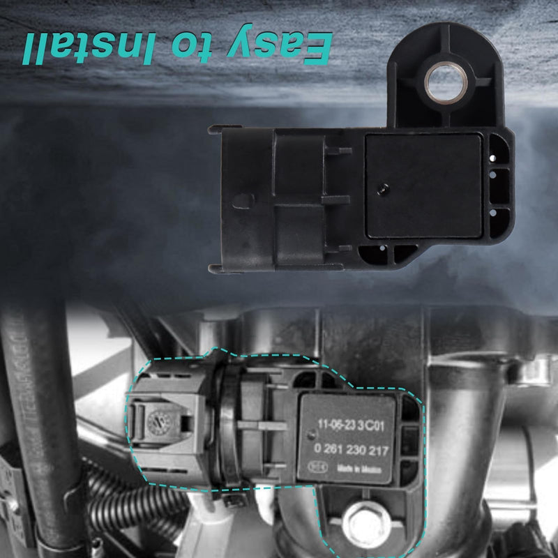 T-Map Sensor Air Flow Sensor Compatible with Polaris Series 570 700 800 900 General Ranger RZR ACE Snowmobile FS/FST RMK Switchback Intake Air Pressure Temperature Sensor Replace# 2411528