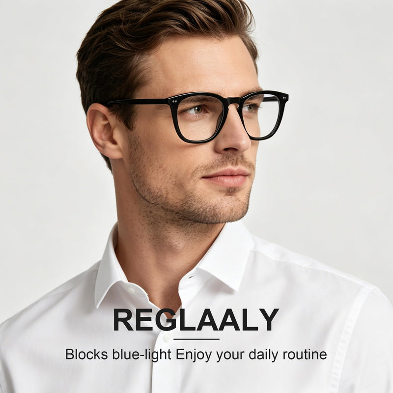 2 Pack Blue Light Glasses for Women Men, Clear Lens Blue Light Blocking Glasses with Lightweight Computer Glasses A01-black / Clear