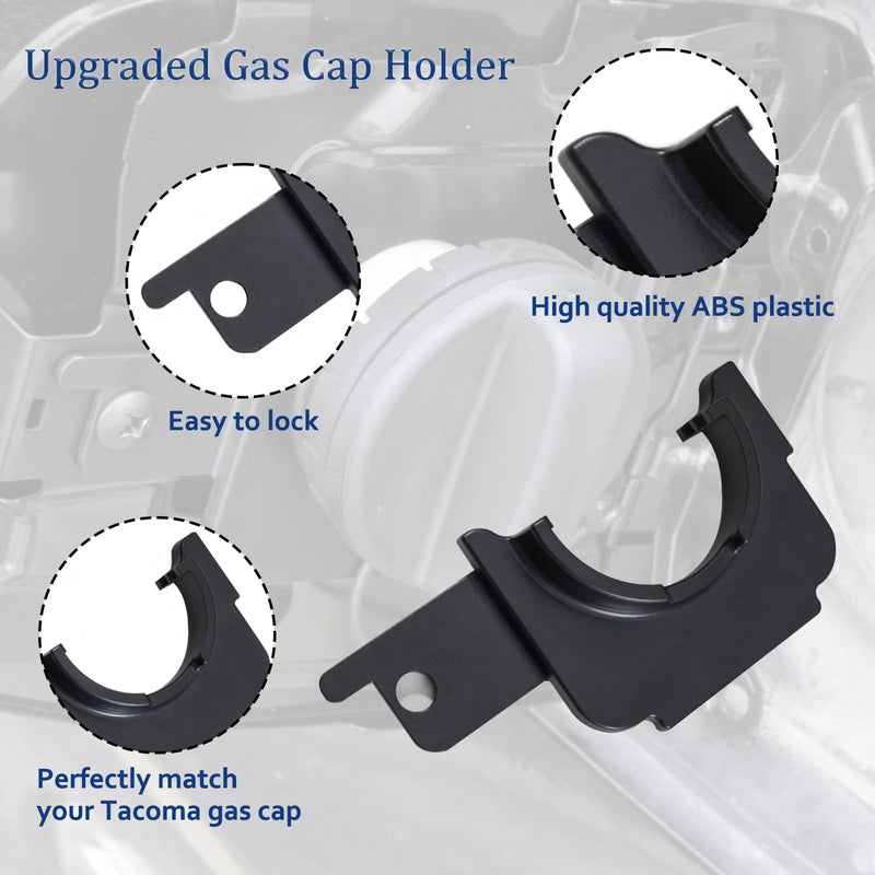 JDMCAR Gas Cap Holder Compatible with Toyota Tacoma Accessories 2016-2023 Fuel Cap Holder, Durable Gas Cap Holder - Black Black-gas cap holder