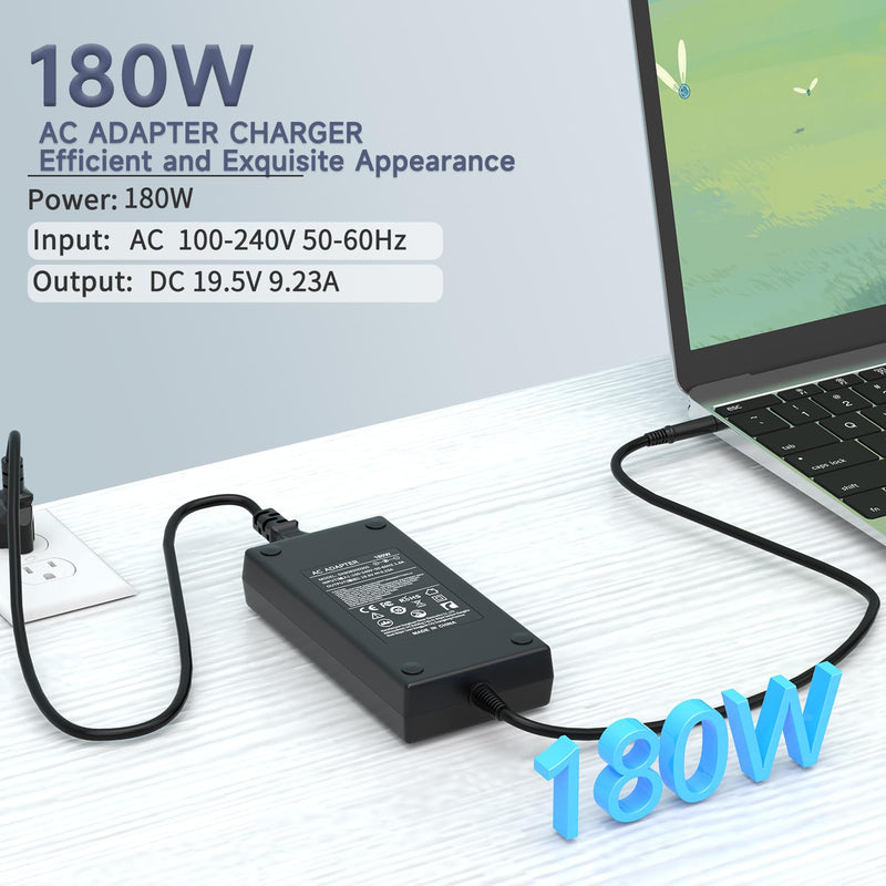 180W 130W AC Charger Compatible with Dell Docking Station WD19 K20A001 D6000 D6000S Business Dock WD15 K17A001 Thunderbolt Dock WD19TB WD19TBS TB15 TB16 TB18DC K16A K16A001 Power Adapter Supply