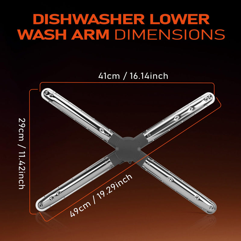 W11101428 Dishwasher Lower Spray Arm Compatible with KitchenAid Jenn-Air Whirlpool Series Replacement Parts W10406822 W10665718 W10858786 WPW10406822 4534465 AP6230883 PS12070902 EAP12070902