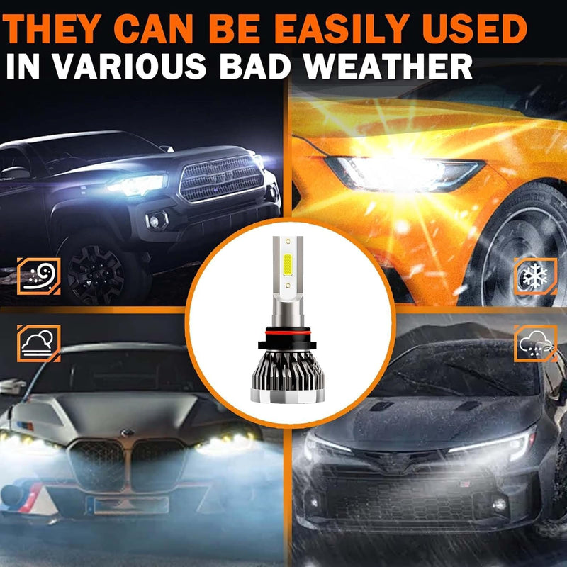 Fit For Nissan Frontier 2005-2019 Bulbs, 9007 High Low Beam+H11 Fog Lights Bulbs Kit, Plug and Play, Pack of 4 4PCS For Nissan Frontier 2005-2019