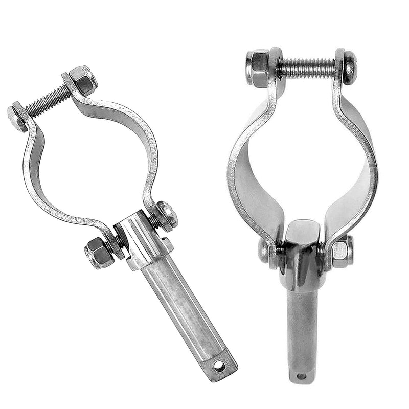 RedSnake Marine Oarlock Socket 316 Stainless Steel Heavy Duty Clamp on Shaft Rowlock Oarlock Side Mount Rowlock Paddle or Yacht Boats Water Rafts Kayaks Dinghy Lifeboat2-Pack Adjustable Fixture