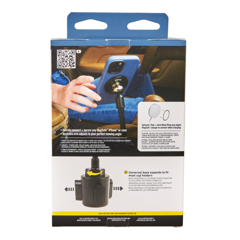 Nite Ize Steelie Orbiter Plus Cup Holder Kit - MagSafe Car Accessory for Phone Holder - Alternative to Car Dashboard Mount & Vent Mounts - Universal Cup Insert Holder