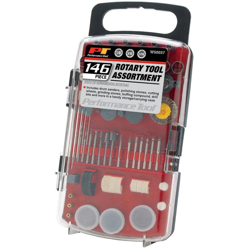Performance Tool W50037 146pc Rotary Tool Stone Accessories Assortment for Around-the-House and Crafting Projects