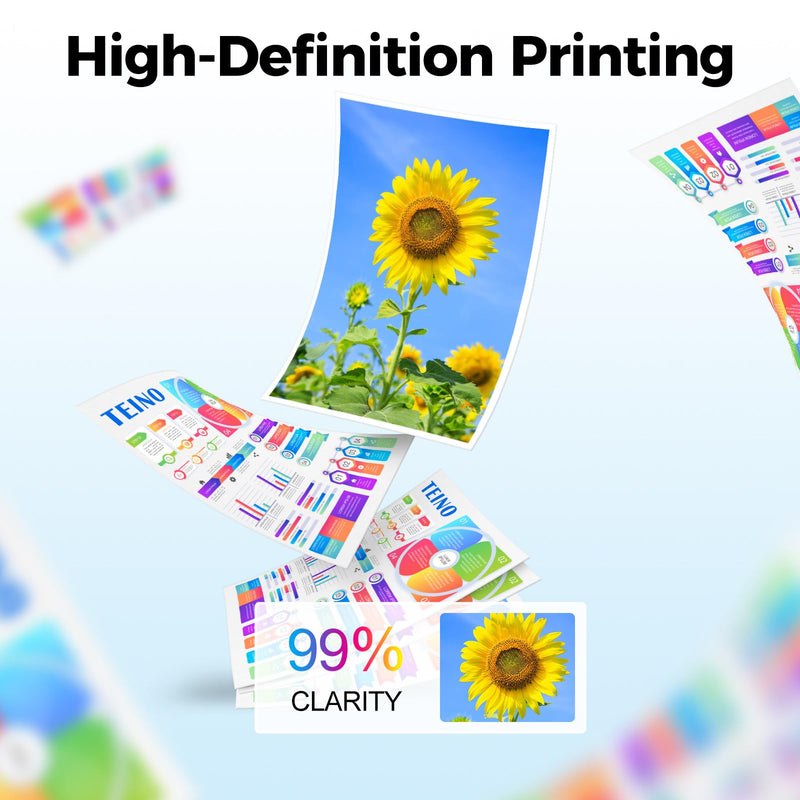 TEINO Remanufactured Ink Cartridge Replacement for Epson 232 Ink Cartridge | Works with Expression XP-4200 XP-4205 Workforce WF-2930 WF-2950 Printer (6 Pack Replacement for Epson 232XL High-Yield)