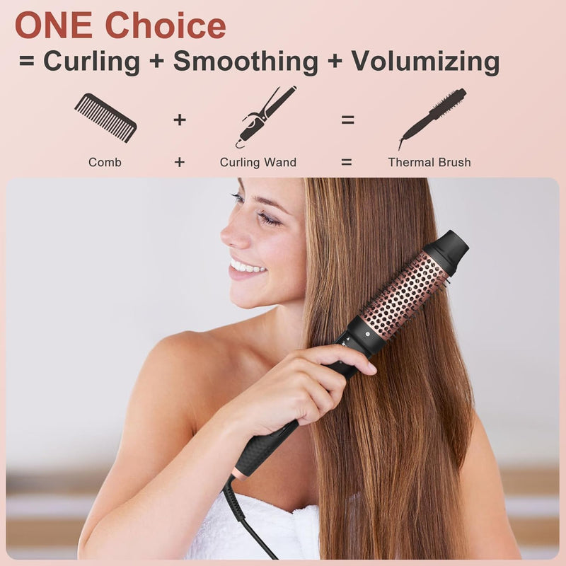 UNOBEY 6 in 1 Curling Iron Wand Set with Curling Iron Brush Interchangeable | Ceramic Barrels Hair Straightener Curling Wand(0.5"-1.25"), Instant Heat Up, Dual Voltage Hair Curler Tools, Include Glove