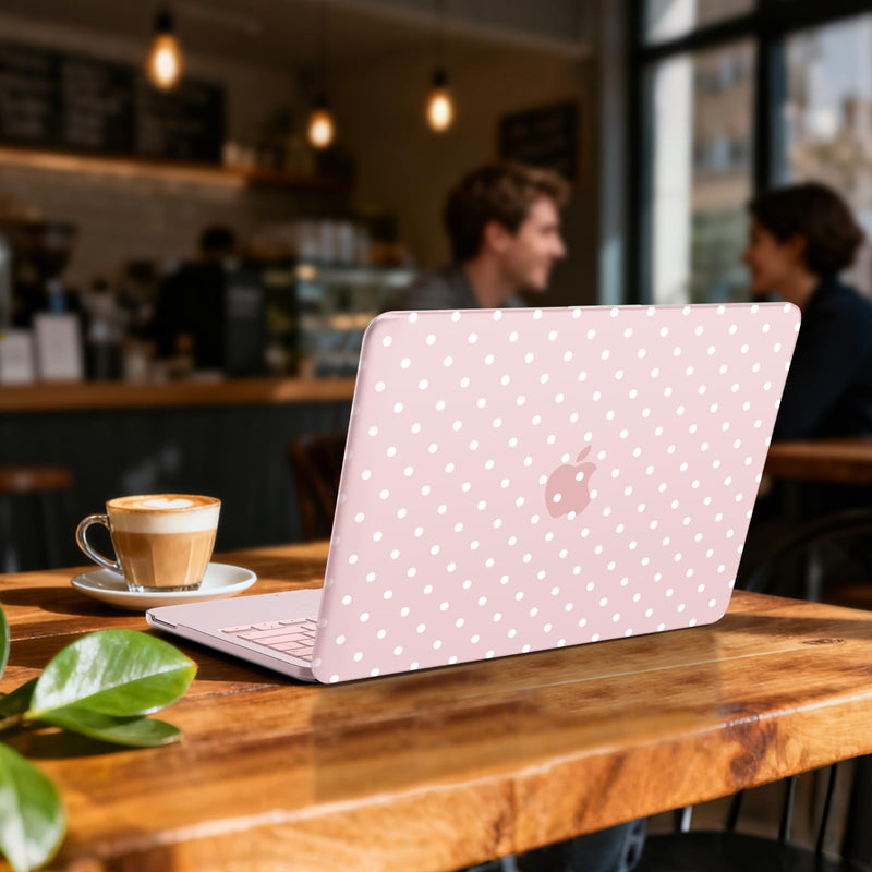 B BELK for MacBook Neo Case 13 inch 2026 A3404, Blush Polka Dot | Cute Protective Plastic Hard Shell for Mac Neo Case 13 inch with Keyboard Cover & Screen Protector, Lightweight, Easy Snap-On