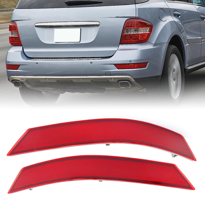 MDEOOSKY Rear Bumper Reflector Assembly Left & Right Pair Set Replacement for Mercedes-Benz W164 ML320 ML350 ML500 2008-2011 Replaces ‎1648200374 1648200674