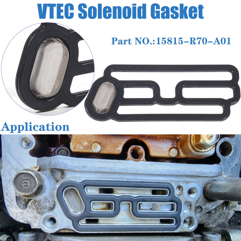 15815-R70-A01 15845-R70-A01 918-056 Cylinder Head VVT VTEC Solenoid Spool Valve Gasket for Acura RDX Honda Accord Crosstour Odyssey Pilot 3.5L 2008 2009 2010 2011 2012 2013 2014 2015 2016 2PCS